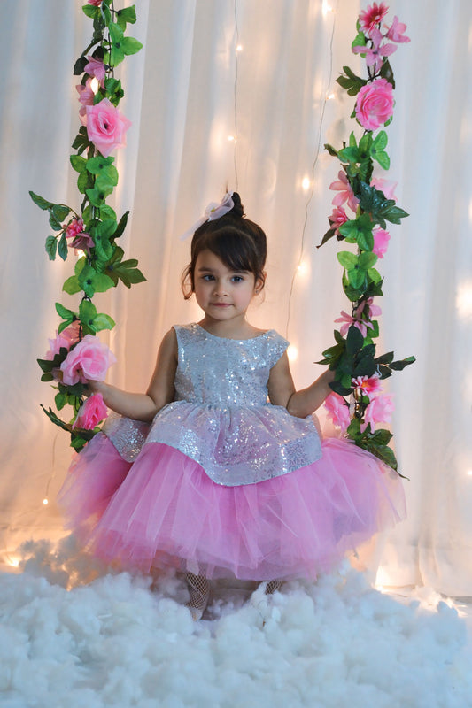 Pink Fairy Frock for Baby Girls (1–10 Years) – Cute Party & Birthday Dress